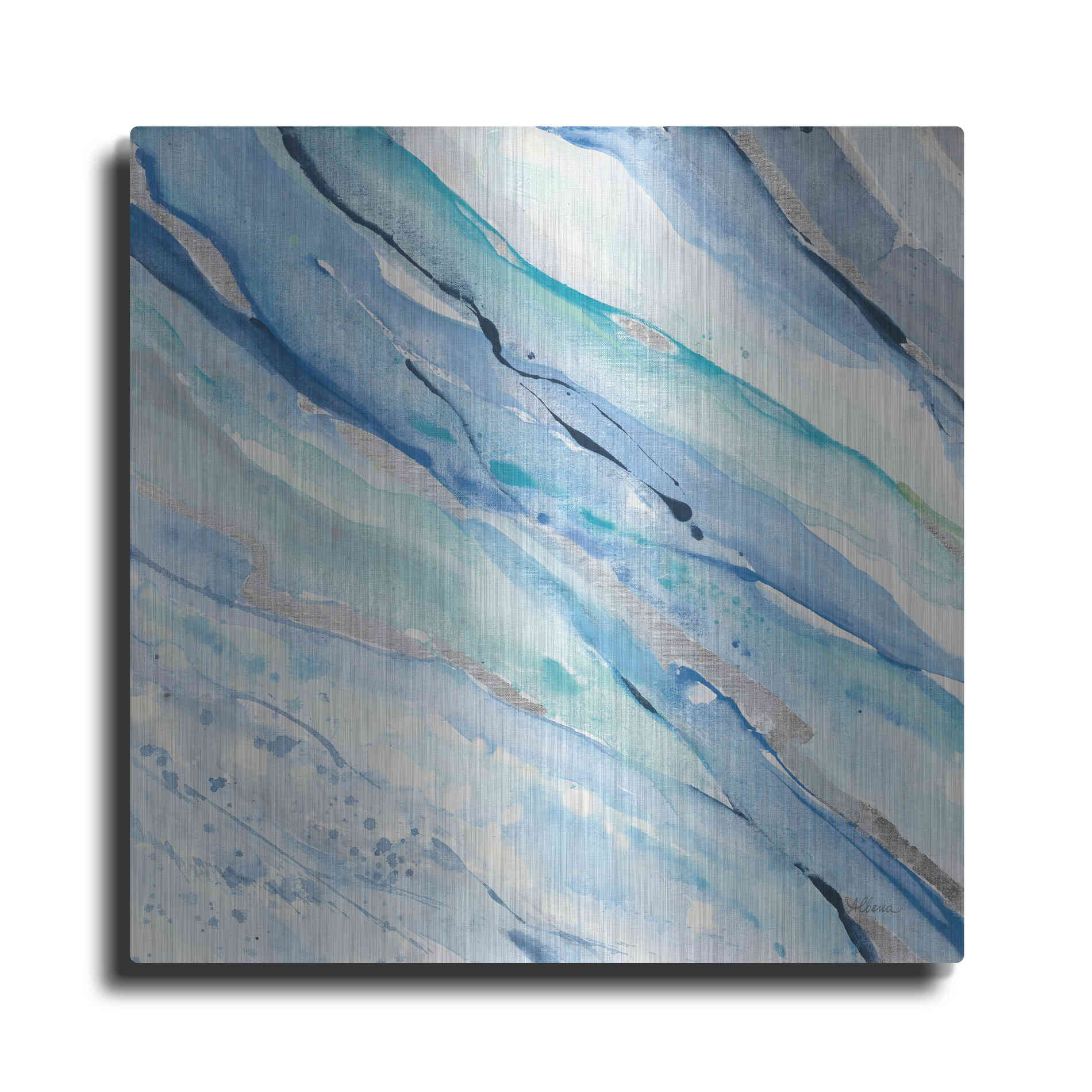 Luxe Metal Art 'Silver Spring I' by Albena Hristova, Metal Wall Art