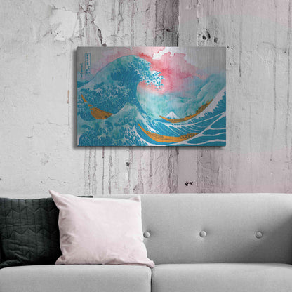 Luxe Metal Art 'The Great Teal Wave' by Porter Hastings,36x24