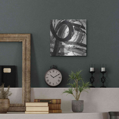 Luxe Metal Art 'Roller Coaster II on White' by Albena Hristova, Metal Wall Art,12x12