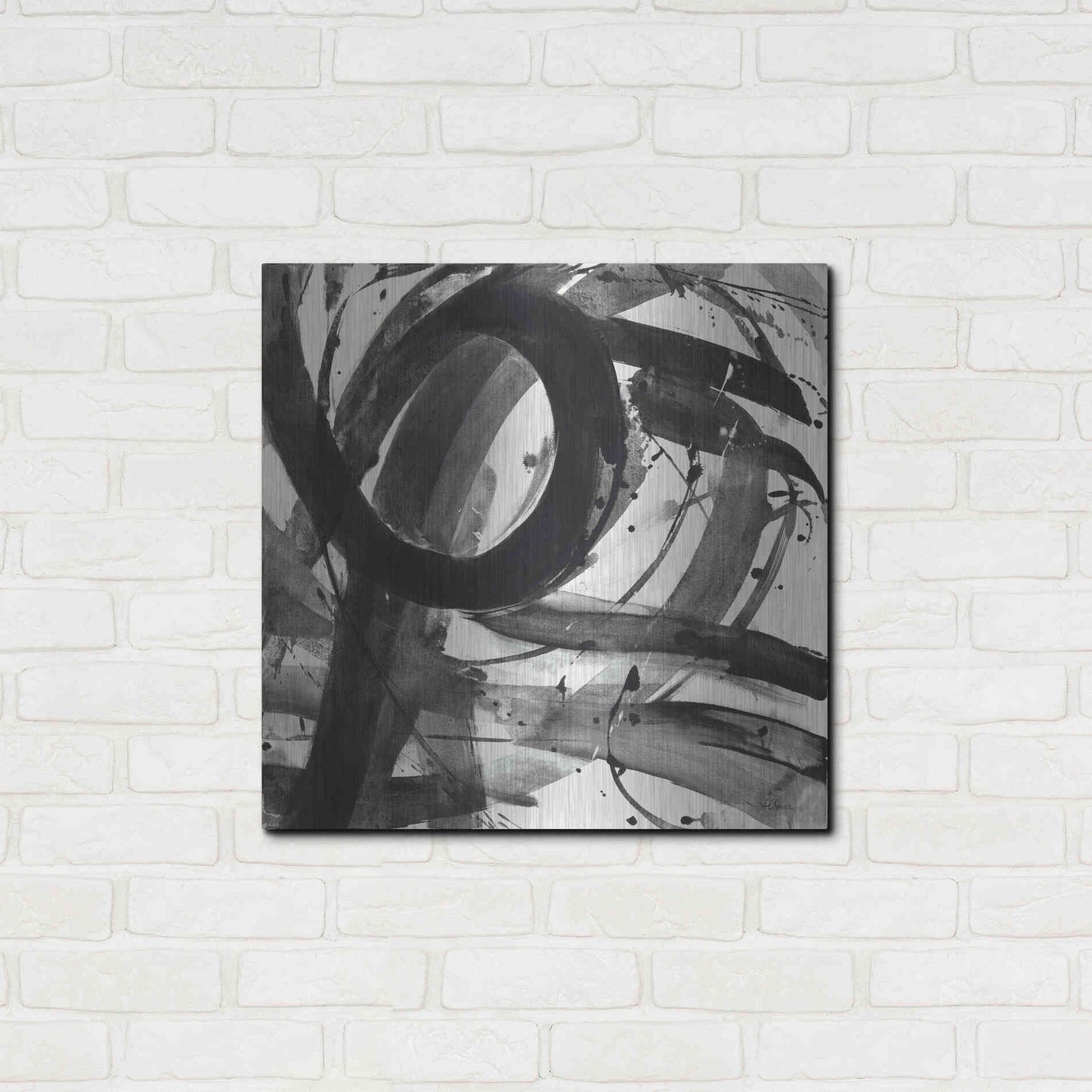 Luxe Metal Art 'Roller Coaster II on White' by Albena Hristova, Metal Wall Art,24x24