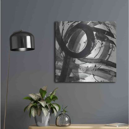 Luxe Metal Art 'Roller Coaster II on White' by Albena Hristova, Metal Wall Art,24x24