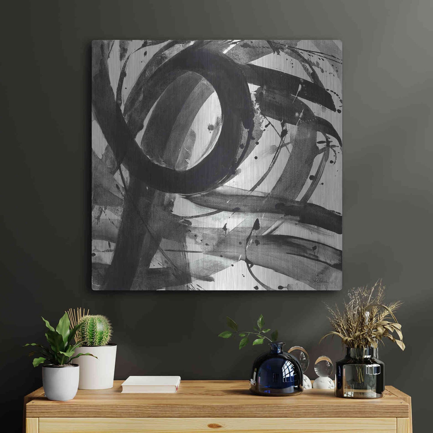 Luxe Metal Art 'Roller Coaster II on White' by Albena Hristova, Metal Wall Art,24x24