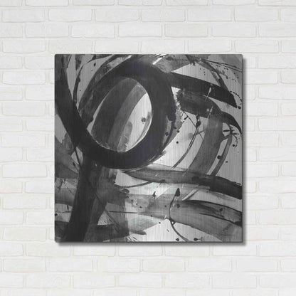 Luxe Metal Art 'Roller Coaster II on White' by Albena Hristova, Metal Wall Art,36x36