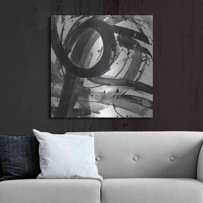 Luxe Metal Art 'Roller Coaster II on White' by Albena Hristova, Metal Wall Art,36x36