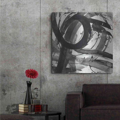 Luxe Metal Art 'Roller Coaster II on White' by Albena Hristova, Metal Wall Art,36x36