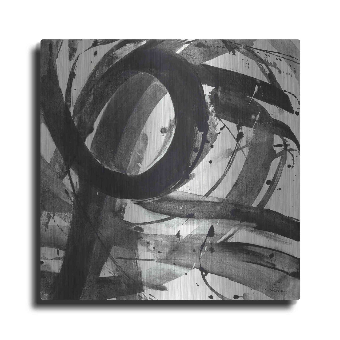 Luxe Metal Art 'Roller Coaster II on White' by Albena Hristova, Metal Wall Art