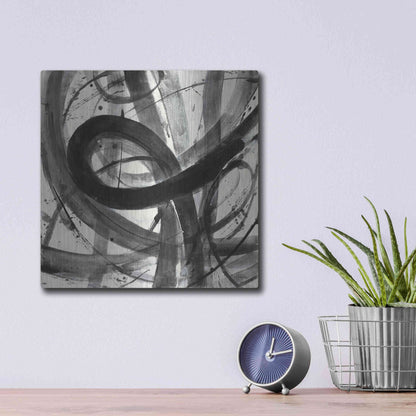 Luxe Metal Art 'Roller Coaster I on White' by Albena Hristova, Metal Wall Art,12x12