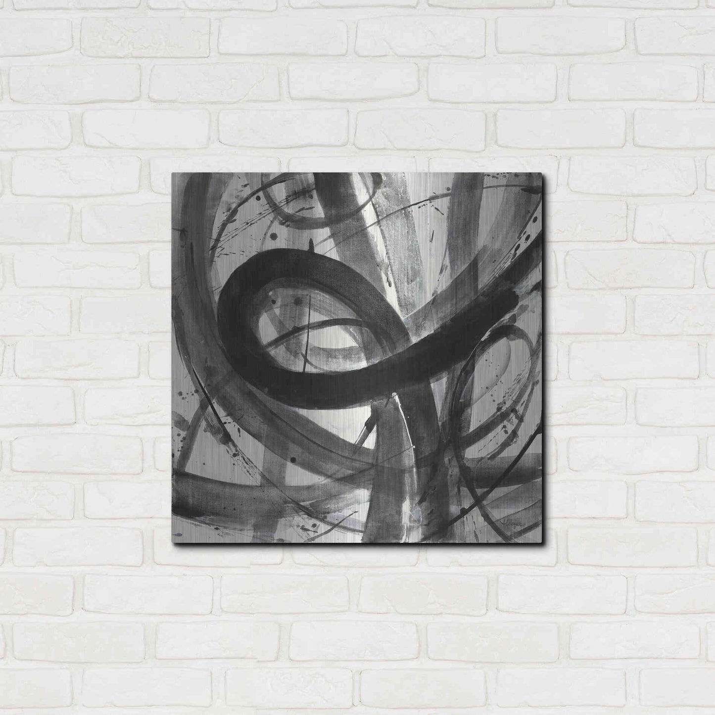 Luxe Metal Art 'Roller Coaster I on White' by Albena Hristova, Metal Wall Art,24x24