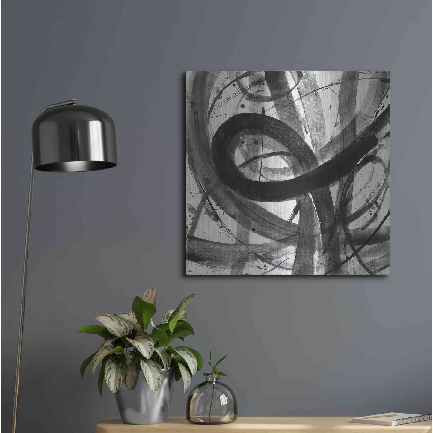 Luxe Metal Art 'Roller Coaster I on White' by Albena Hristova, Metal Wall Art,24x24