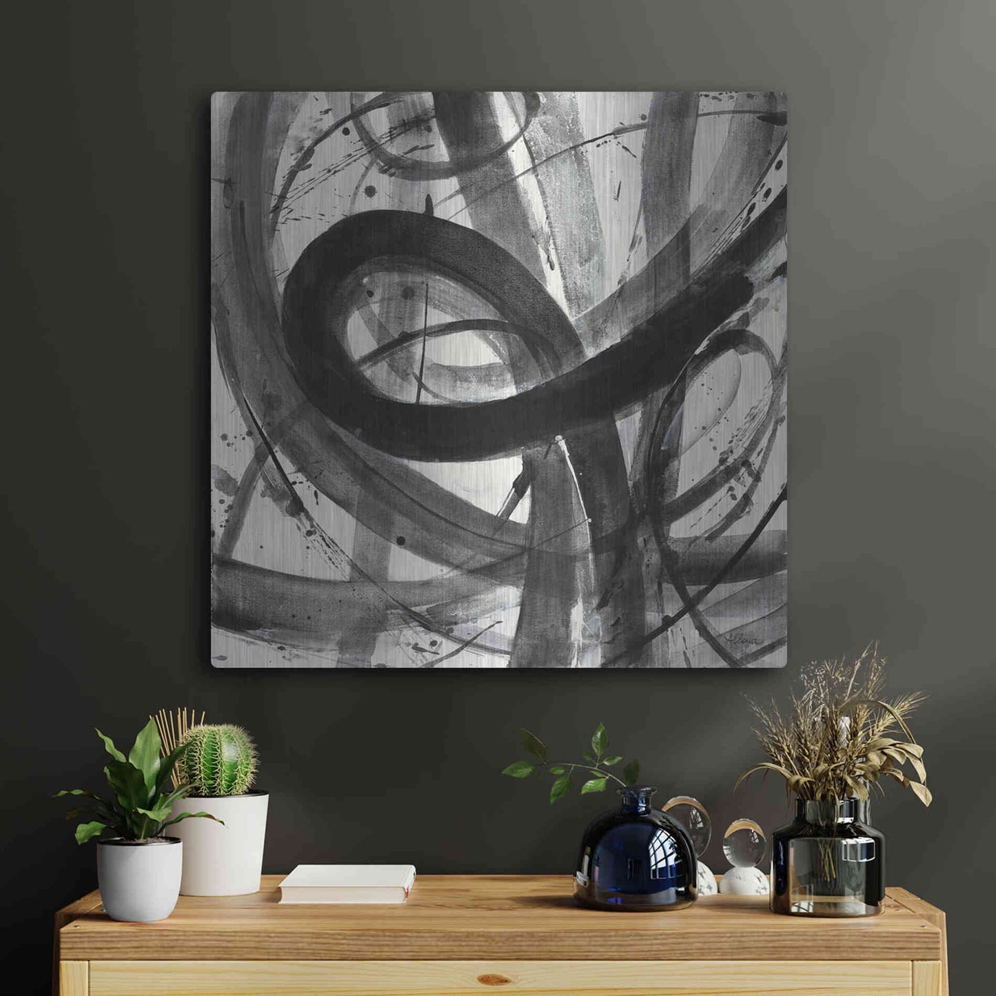 Luxe Metal Art 'Roller Coaster I on White' by Albena Hristova, Metal Wall Art,24x24