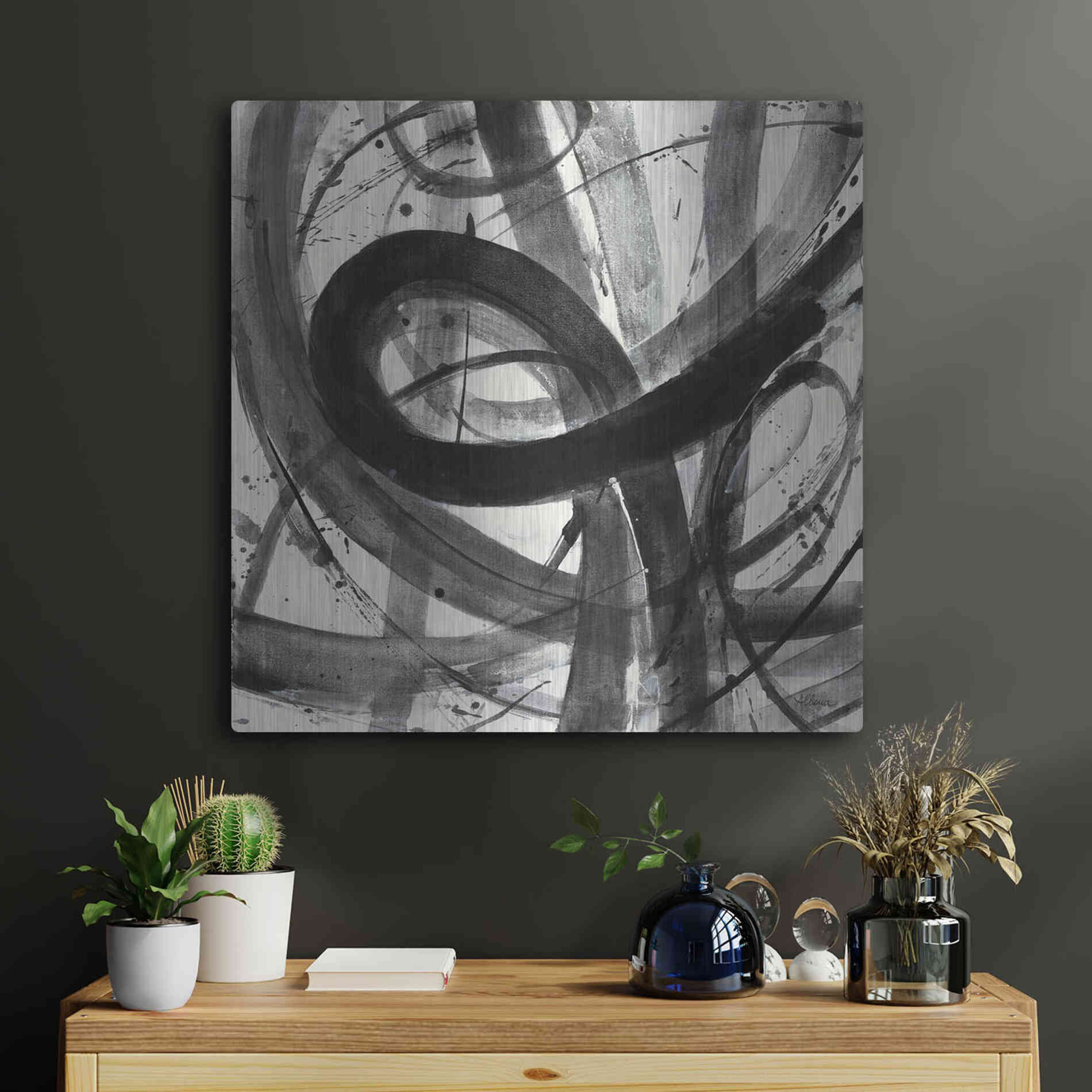 Luxe Metal Art 'Roller Coaster I on White' by Albena Hristova, Metal Wall Art,24x24