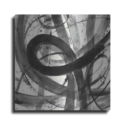 Luxe Metal Art 'Roller Coaster I on White' by Albena Hristova, Metal Wall Art