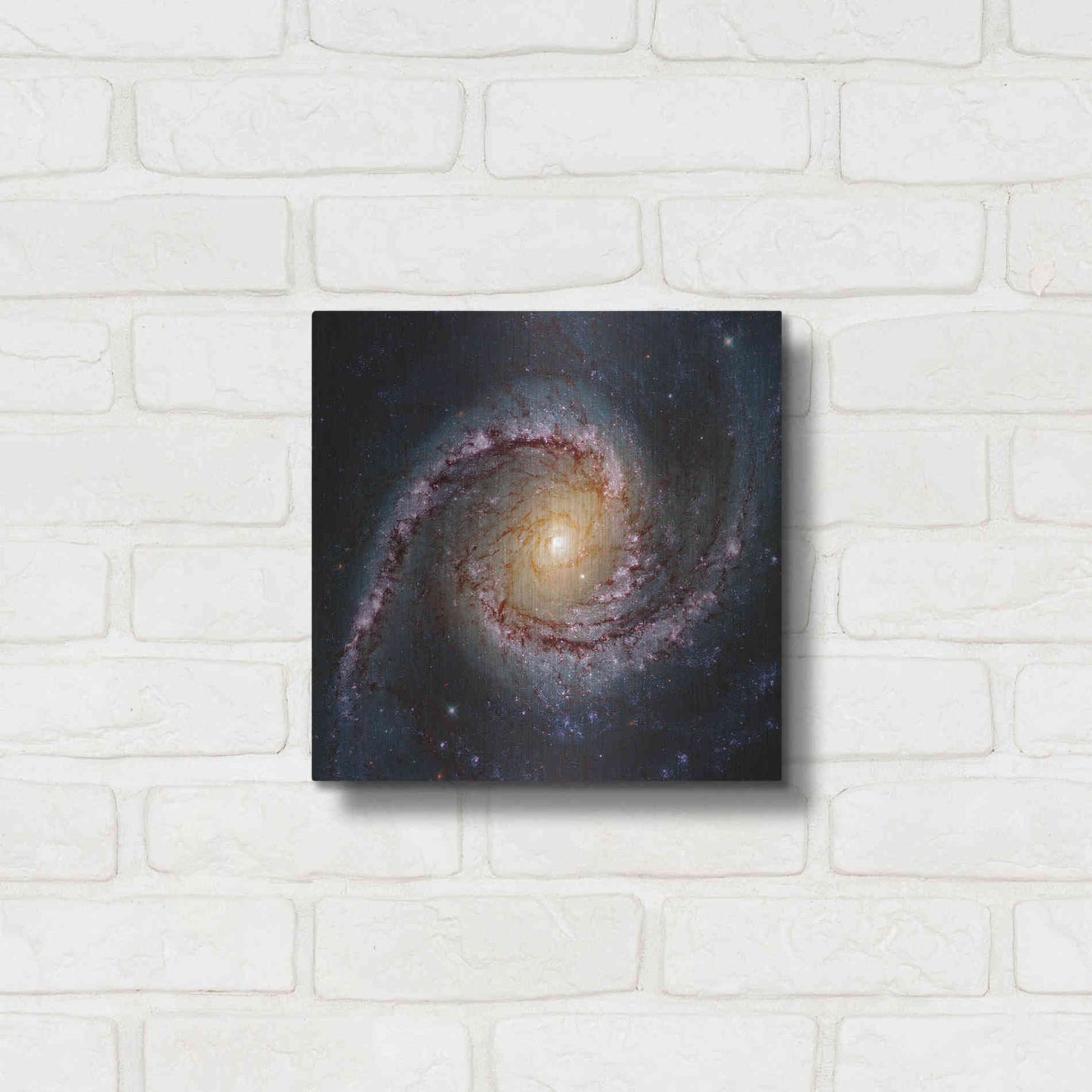 Luxe Metal Art 'Grand Swirls' Hubble Space Telescope, Metal Wall Art,12x12