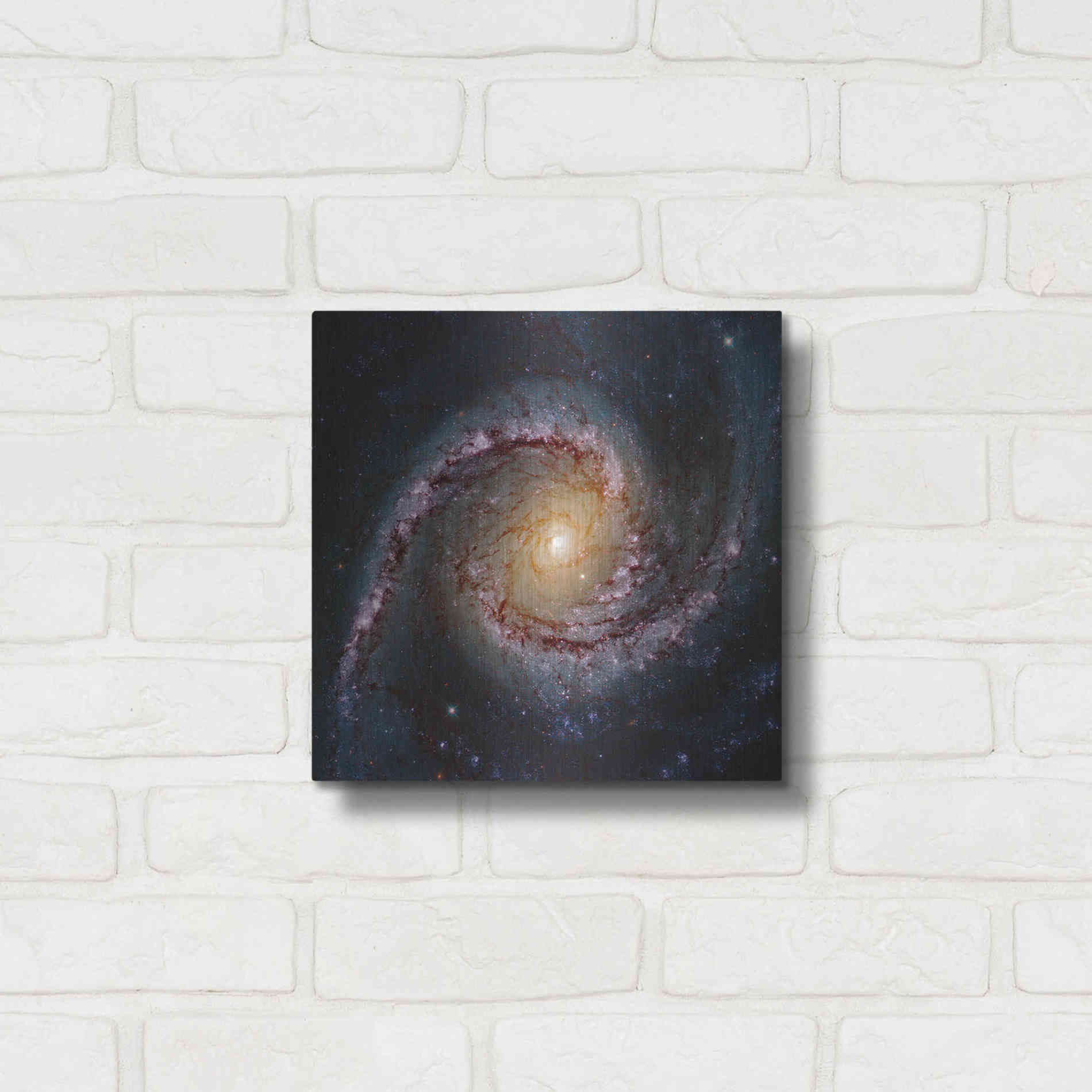 Luxe Metal Art 'Grand Swirls' Hubble Space Telescope, Metal Wall Art,12x12