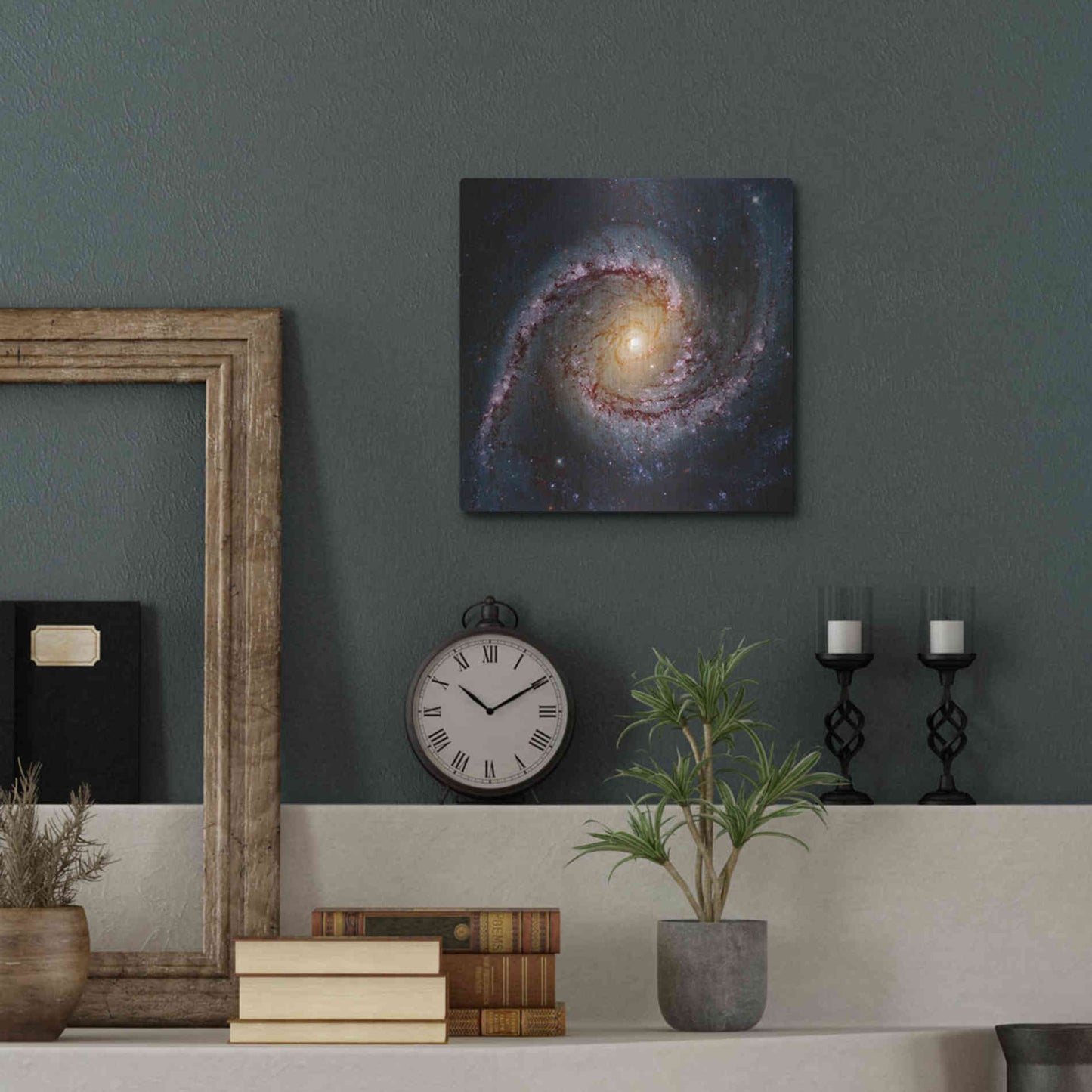 Luxe Metal Art 'Grand Swirls' Hubble Space Telescope, Metal Wall Art,12x12