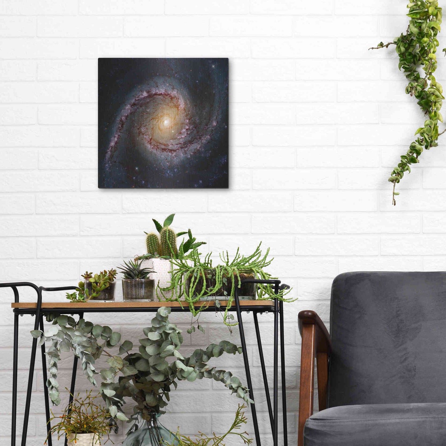 Luxe Metal Art 'Grand Swirls' Hubble Space Telescope, Metal Wall Art,12x12