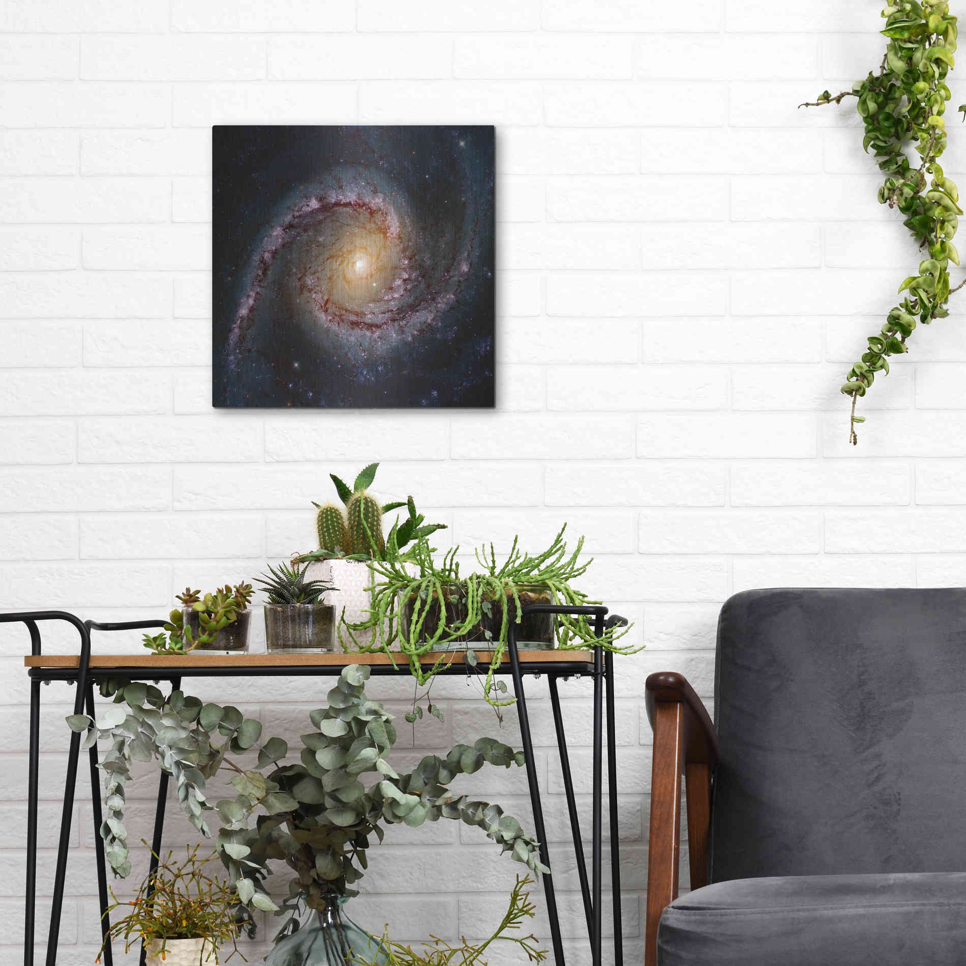 Luxe Metal Art 'Grand Swirls' Hubble Space Telescope, Metal Wall Art,12x12