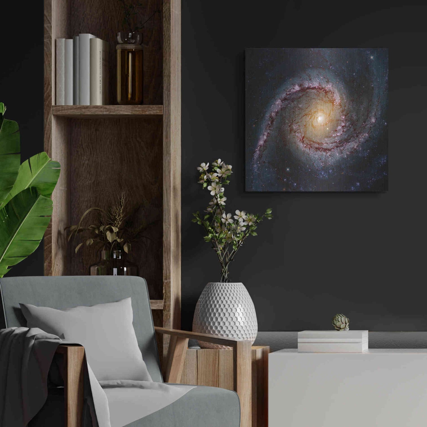 Luxe Metal Art 'Grand Swirls' Hubble Space Telescope, Metal Wall Art,24x24