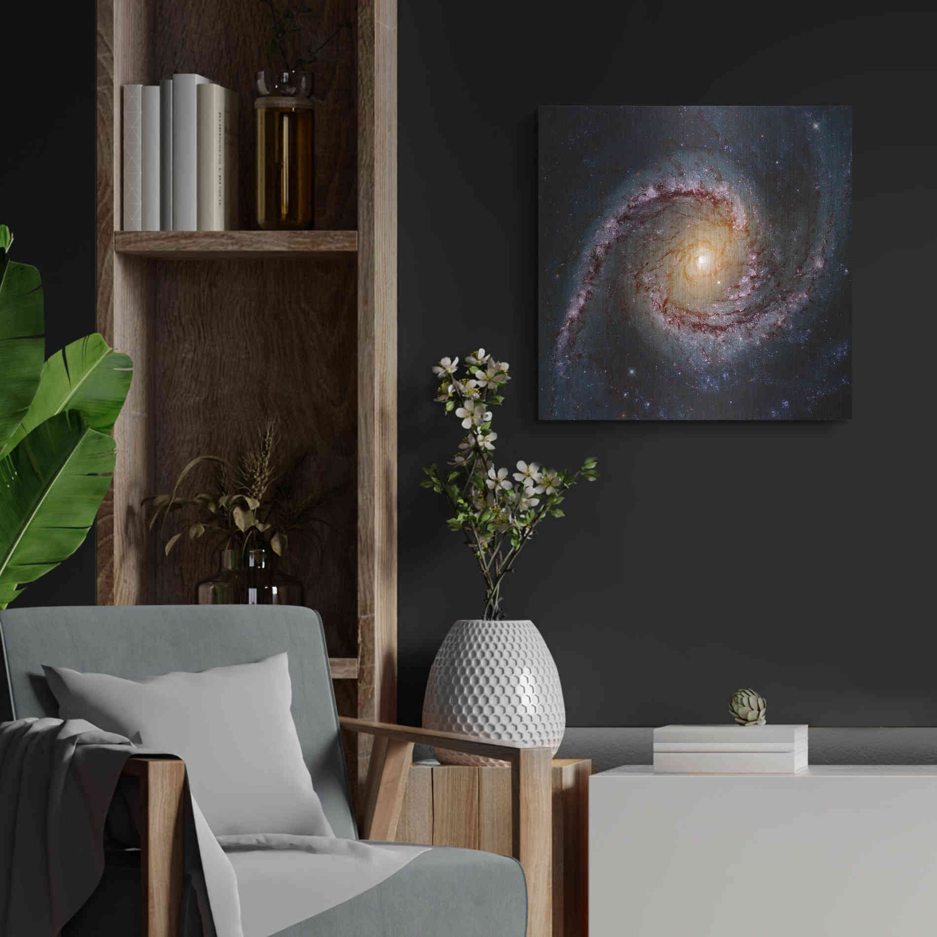 Luxe Metal Art 'Grand Swirls' Hubble Space Telescope, Metal Wall Art,24x24