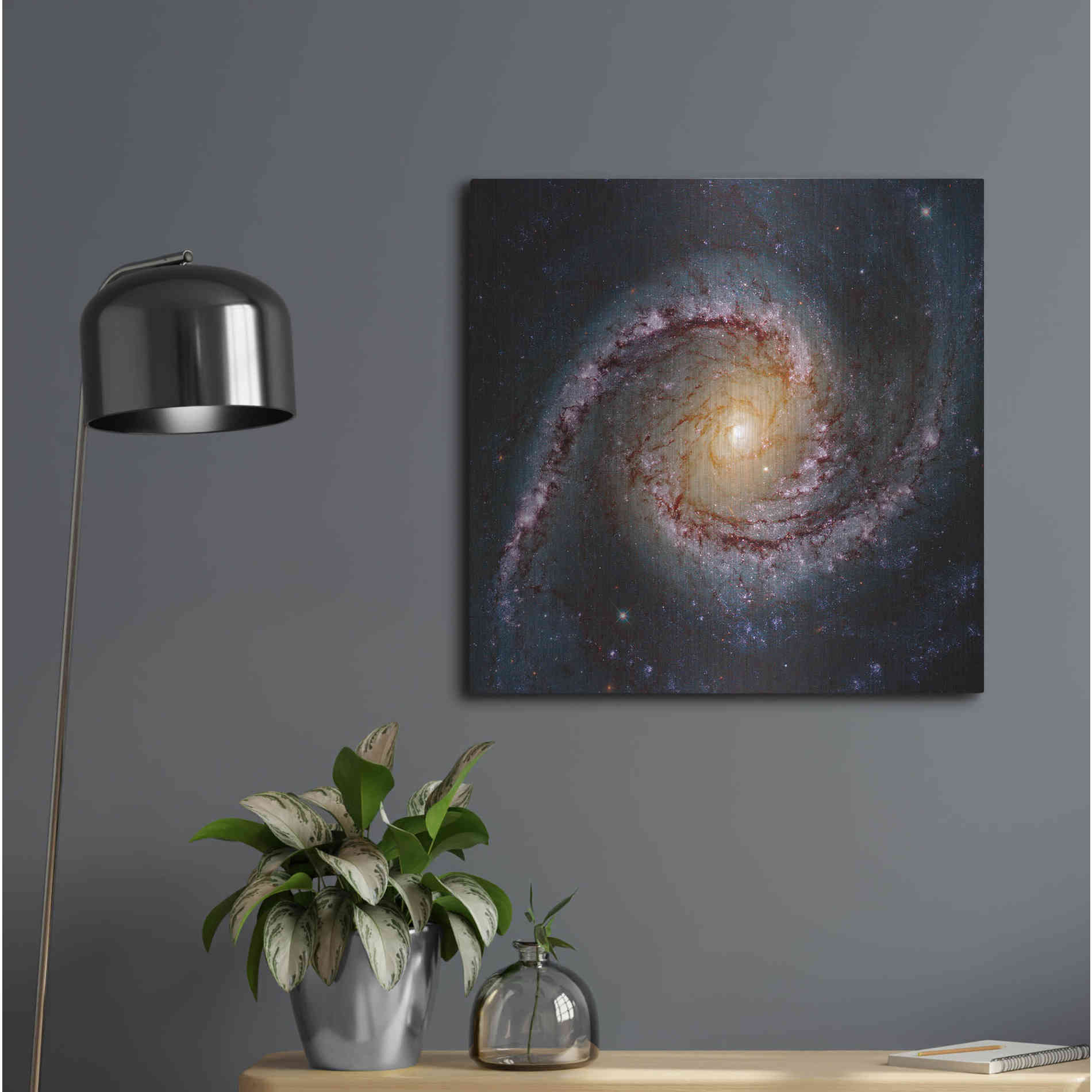Luxe Metal Art 'Grand Swirls' Hubble Space Telescope, Metal Wall Art,24x24