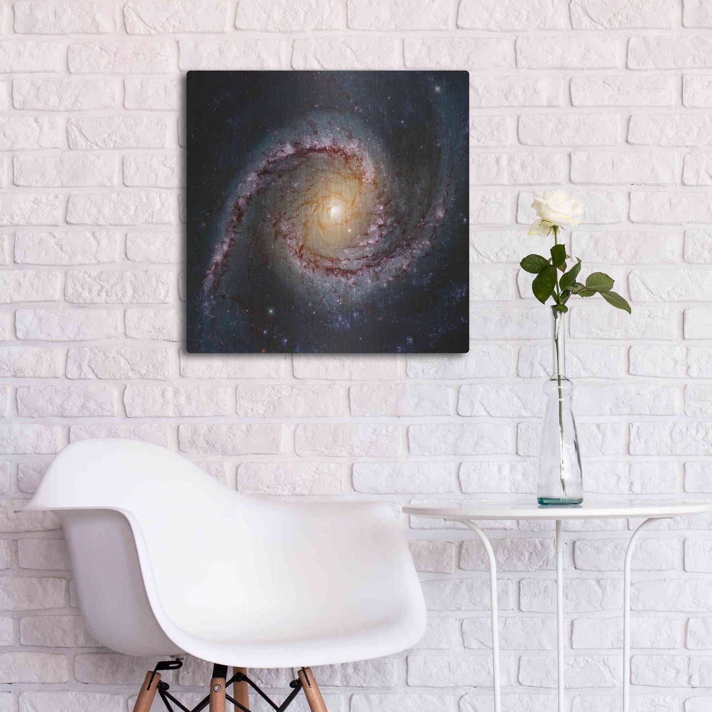 Luxe Metal Art 'Grand Swirls' Hubble Space Telescope, Metal Wall Art,24x24