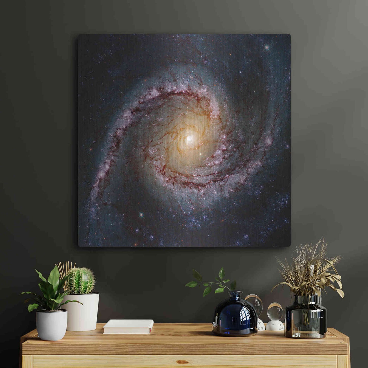 Luxe Metal Art 'Grand Swirls' Hubble Space Telescope, Metal Wall Art,24x24