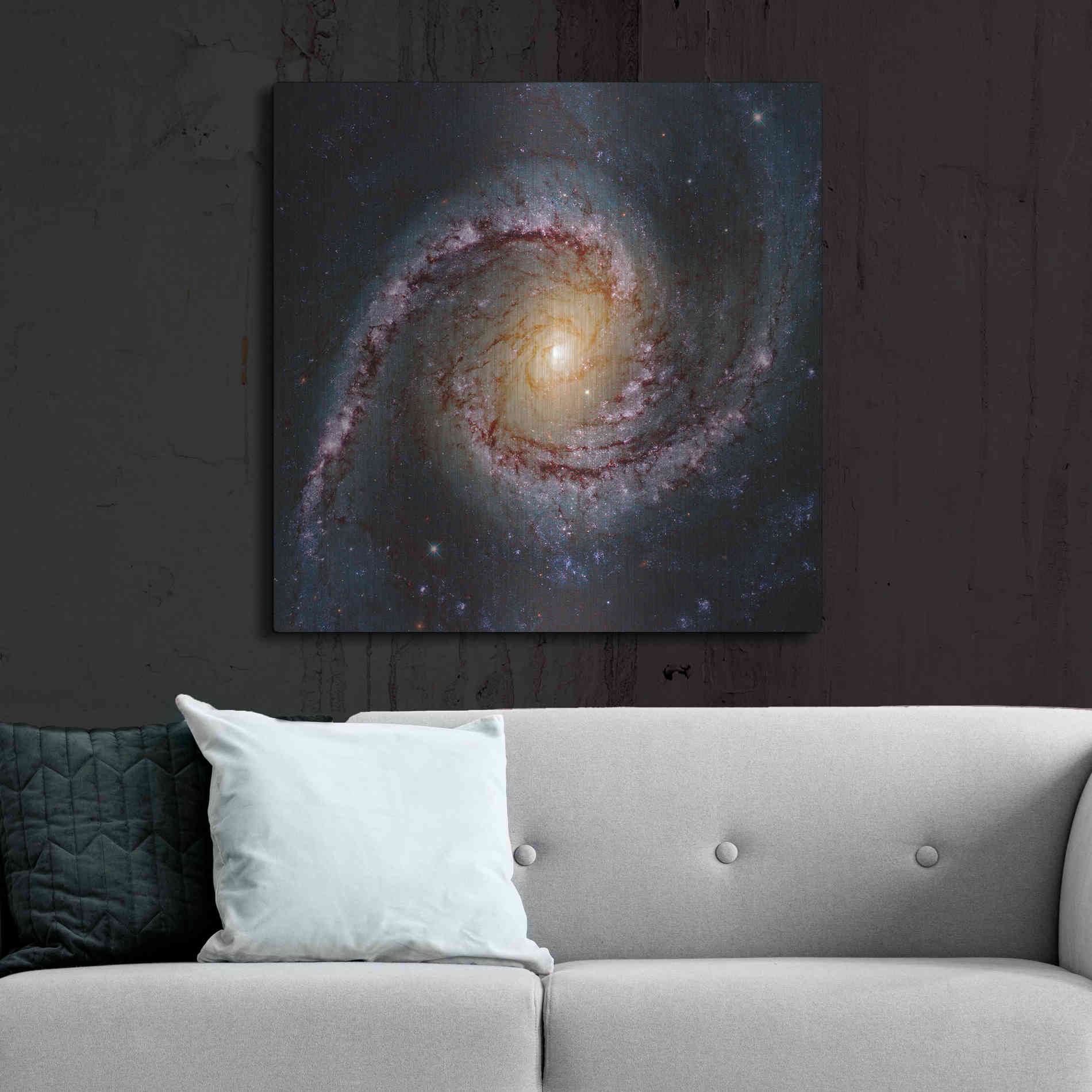 Luxe Metal Art 'Grand Swirls' Hubble Space Telescope, Metal Wall Art,36x36