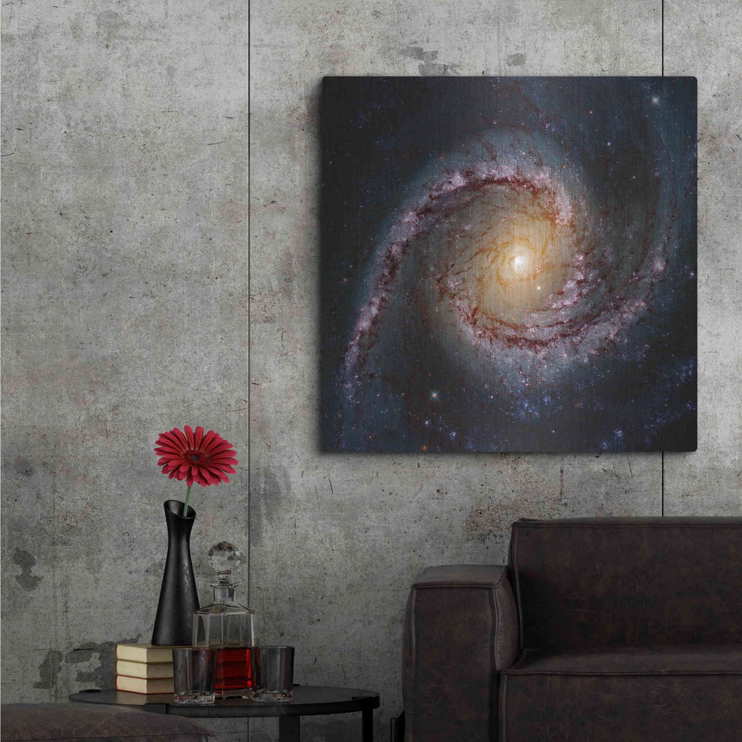 Luxe Metal Art 'Grand Swirls' Hubble Space Telescope, Metal Wall Art,36x36