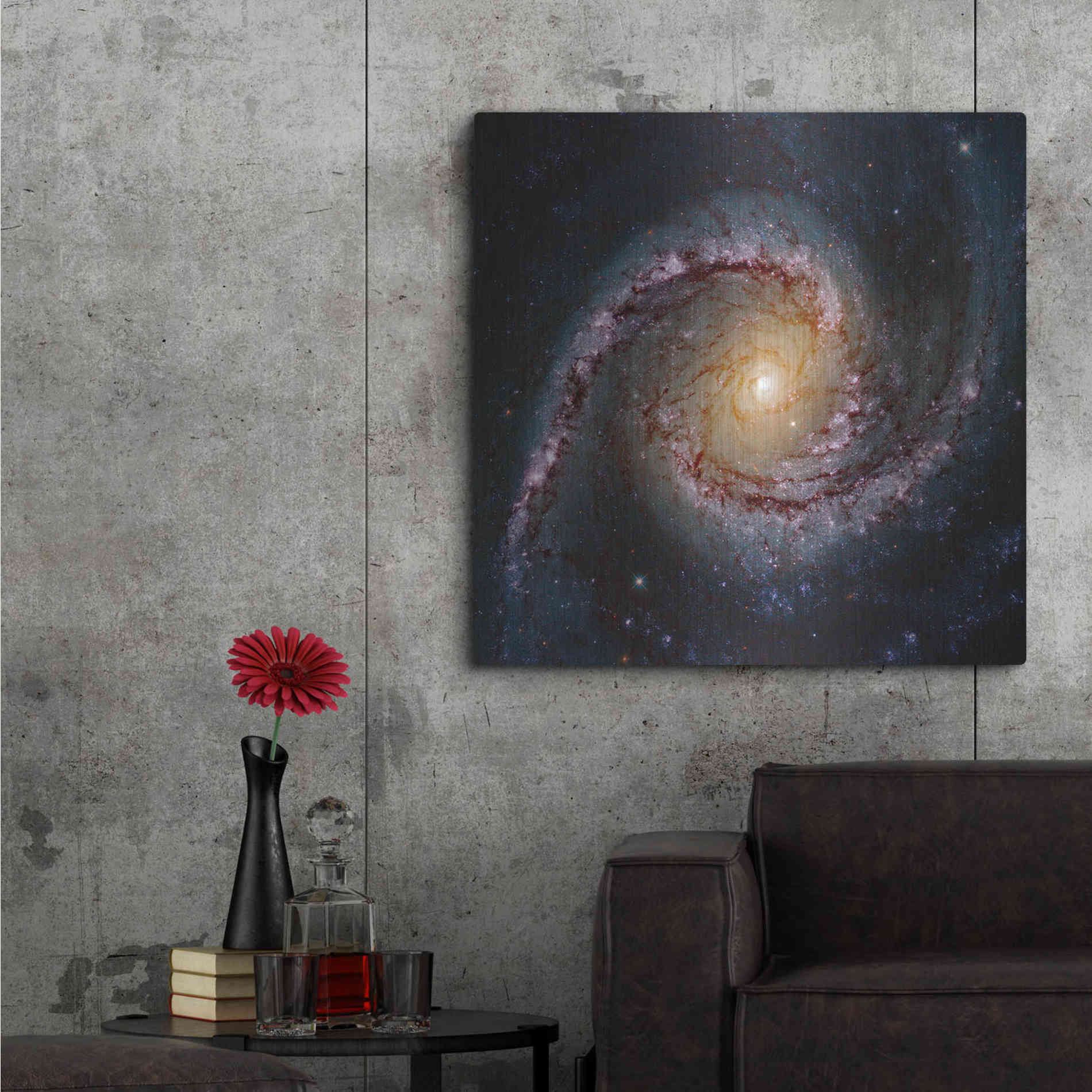 Luxe Metal Art 'Grand Swirls' Hubble Space Telescope, Metal Wall Art,36x36