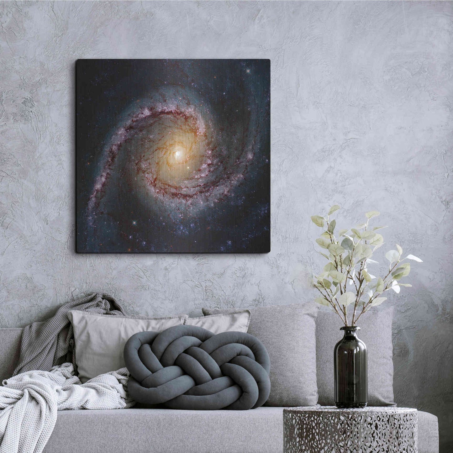 Luxe Metal Art 'Grand Swirls' Hubble Space Telescope, Metal Wall Art,36x36