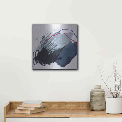 Luxe Metal Art 'Dynamic and Linear No. 1' by Ying Guo,12x12