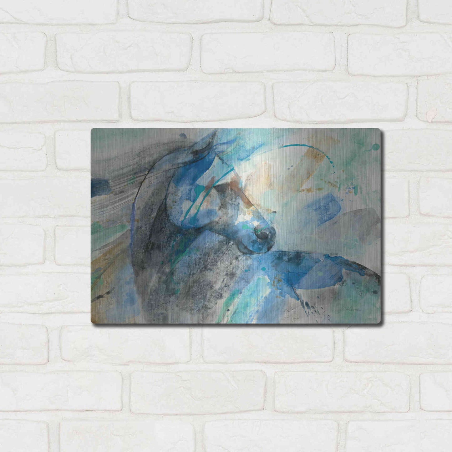 Luxe Metal Art 'Paloma' by Albena Hristova, Metal Wall Art,16x12