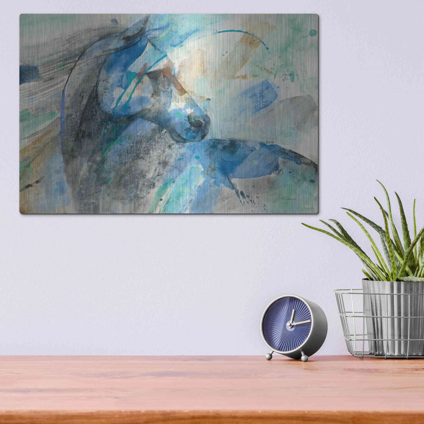 Luxe Metal Art 'Paloma' by Albena Hristova, Metal Wall Art,16x12