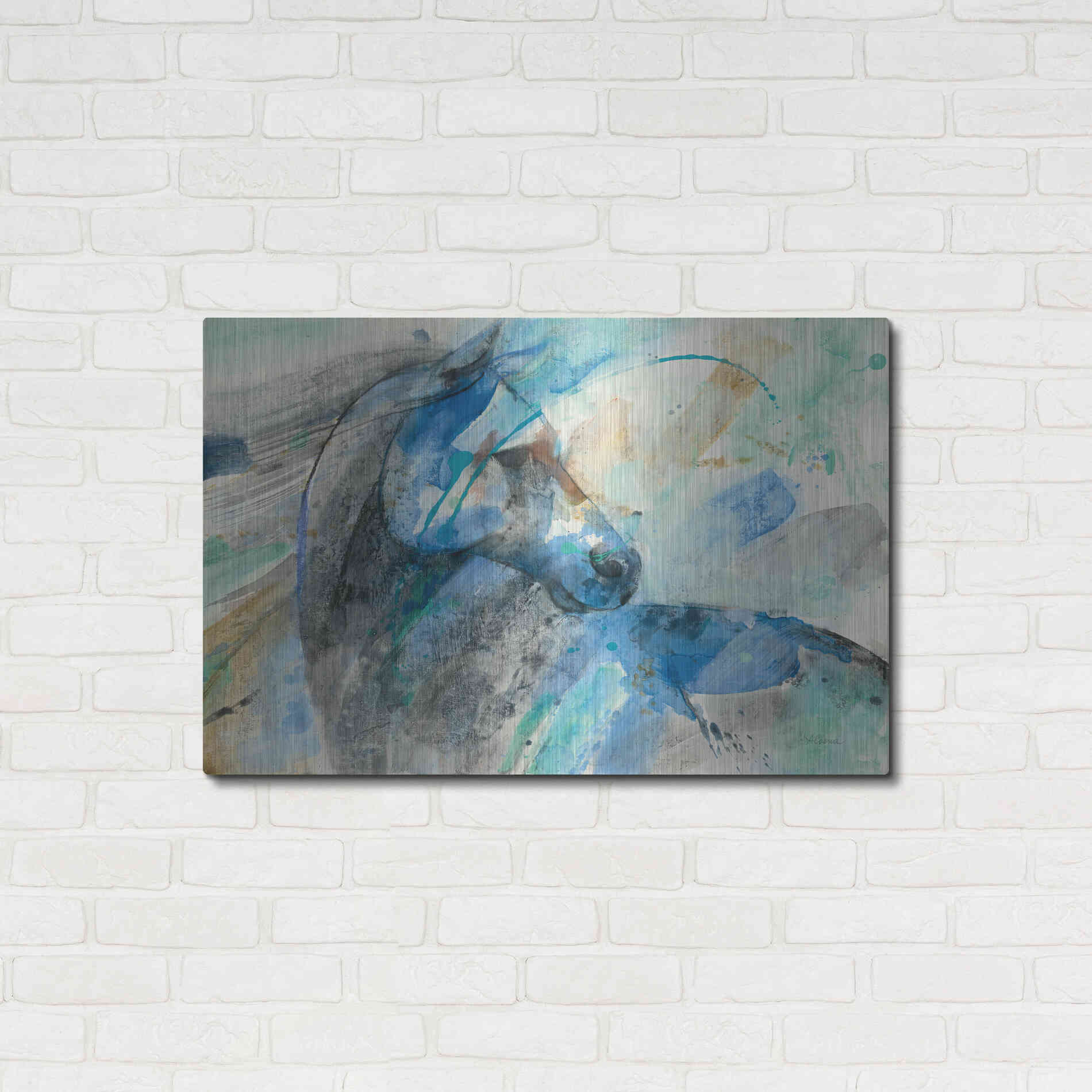 Luxe Metal Art 'Paloma' by Albena Hristova, Metal Wall Art,36x24