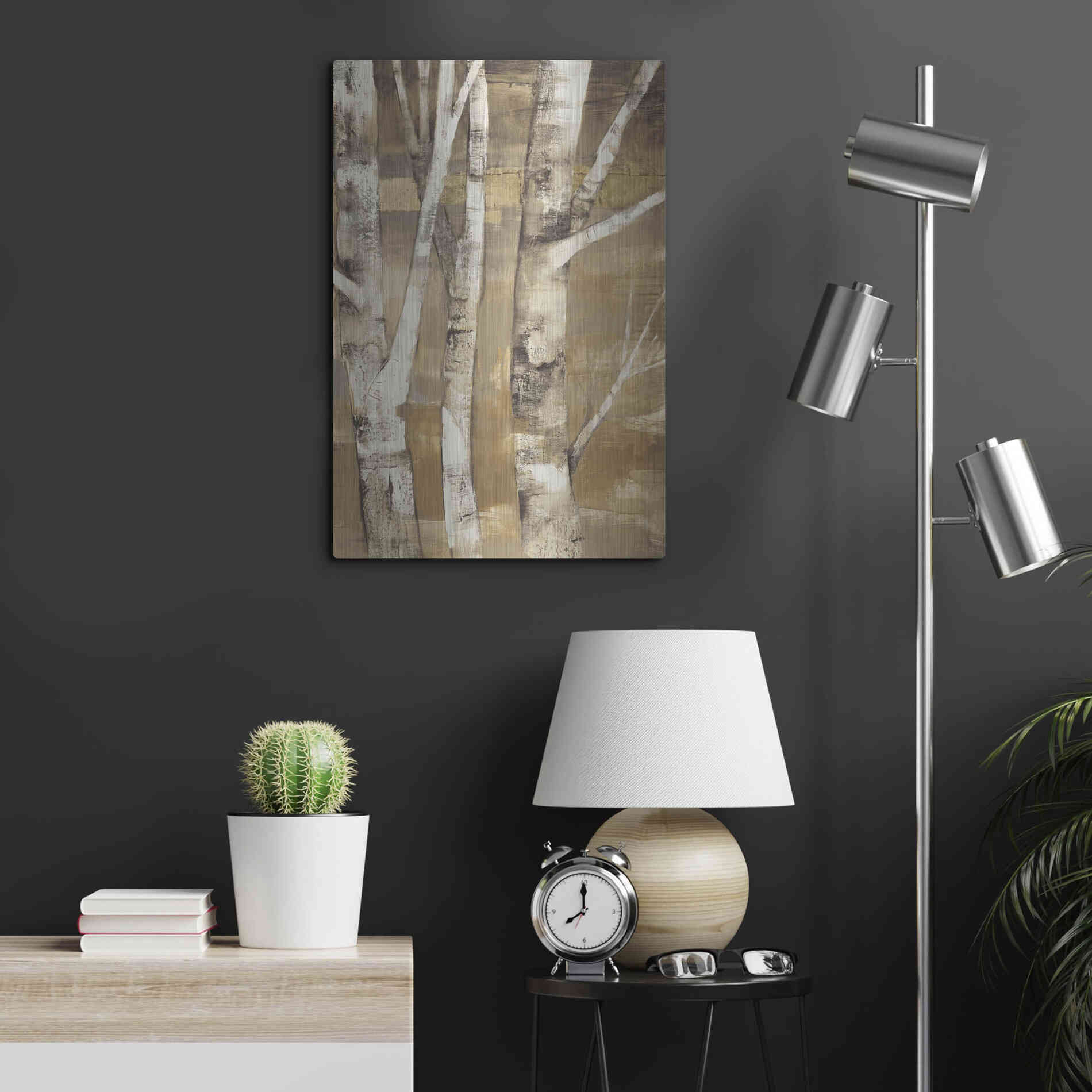 Luxe Metal Art 'Wandering Through the Birches II' by Albena Hristova, Metal Wall Art,16x24