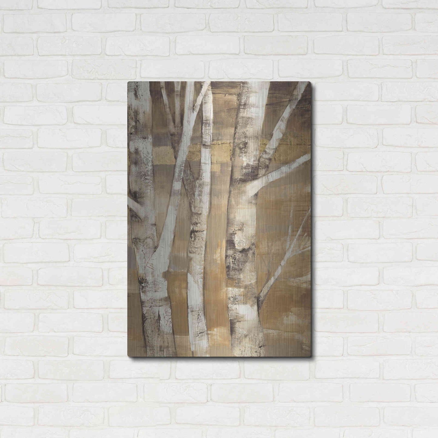 Luxe Metal Art 'Wandering Through the Birches II' by Albena Hristova, Metal Wall Art,24x36