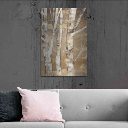 Luxe Metal Art 'Wandering Through the Birches II' by Albena Hristova, Metal Wall Art,24x36