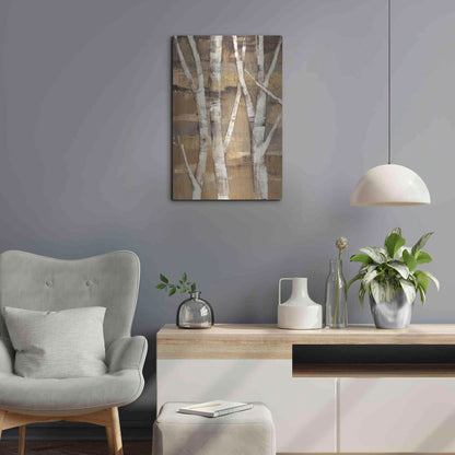 Luxe Metal Art 'Wandering Through the Birches I' by Albena Hristova, Metal Wall Art,16x24