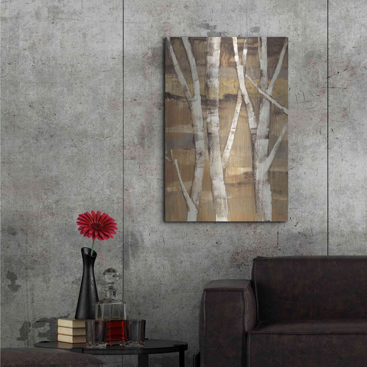 Luxe Metal Art 'Wandering Through the Birches I' by Albena Hristova, Metal Wall Art,24x36