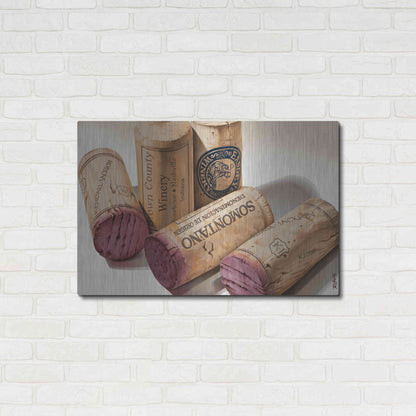 Luxe Metal Art 'Corks' by Ed Roberts,36x24