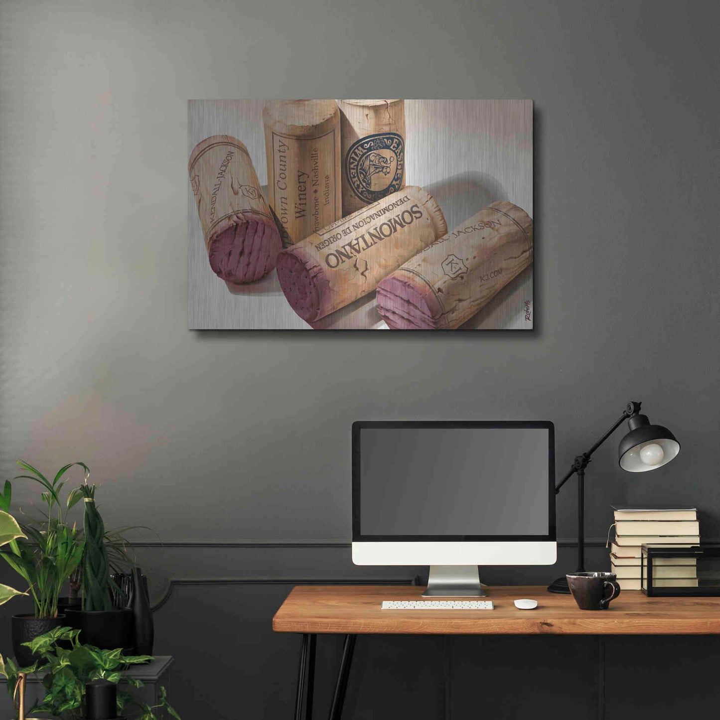 Luxe Metal Art 'Corks' by Ed Roberts,36x24