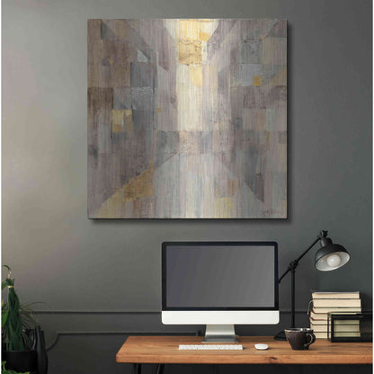 Luxe Metal Art 'The Gold Square' by Albena Hristova, Metal Wall Art,36x36