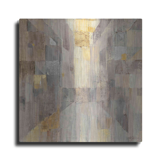 Luxe Metal Art 'The Gold Square' by Albena Hristova, Metal Wall Art