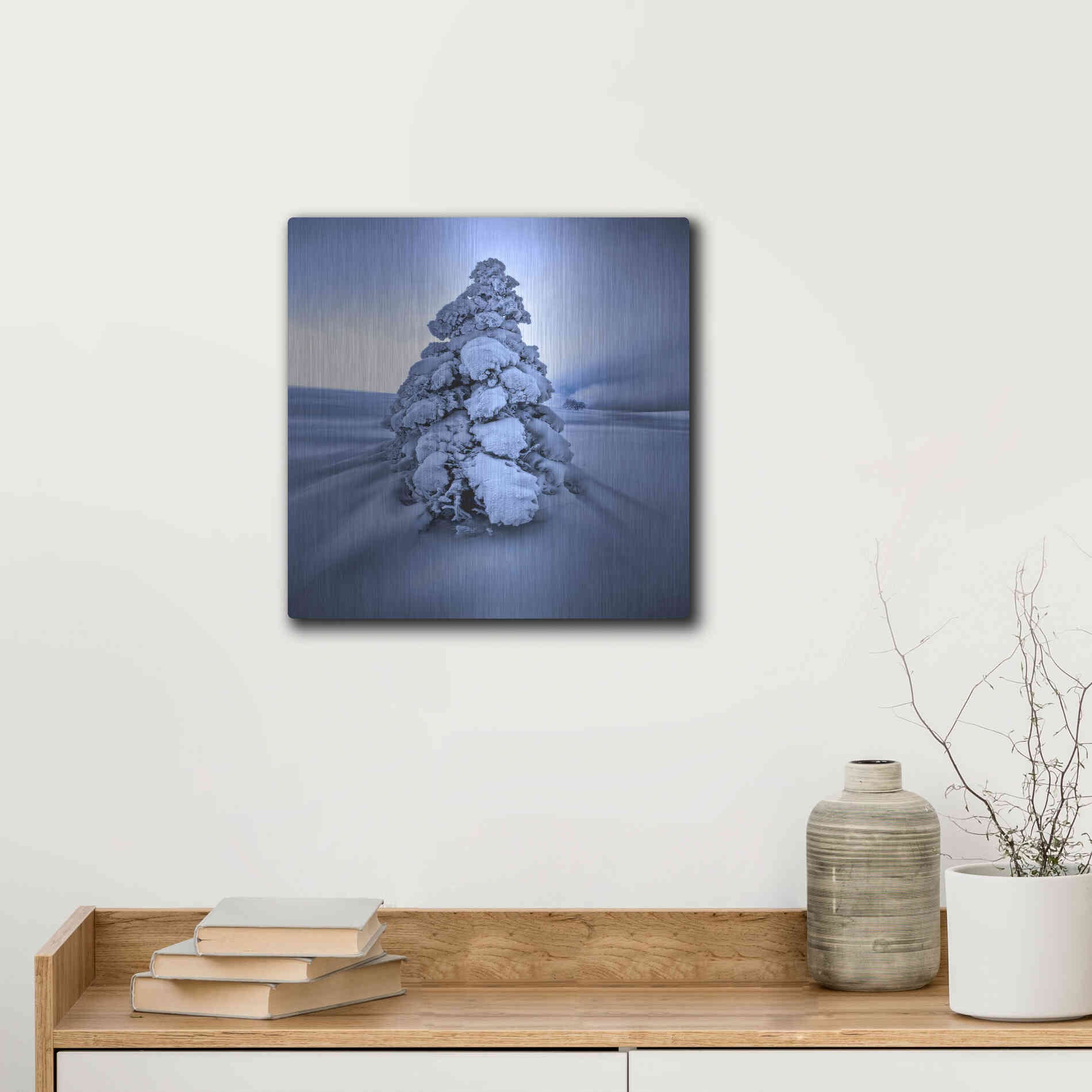 Luxe Metal Art 'And the Wind Blows' by Philippe Sainte-Laudy, Metal Wall Art,12x12