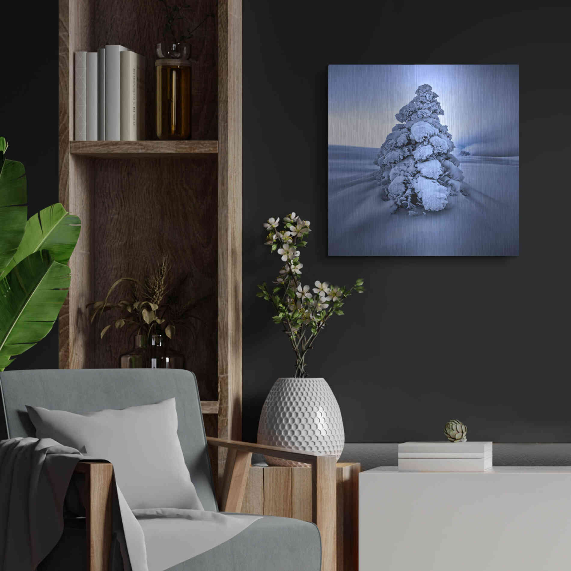 Luxe Metal Art 'And the Wind Blows' by Philippe Sainte-Laudy, Metal Wall Art,24x24