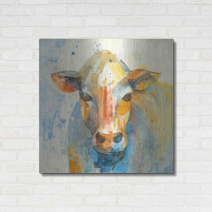 Luxe Metal Art 'Happy Cows II' by Albena Hristova, Metal Wall Art,36x36