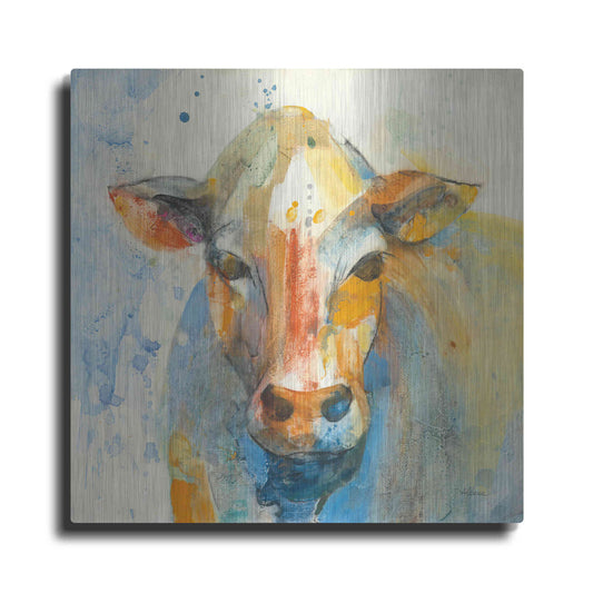 Luxe Metal Art 'Happy Cows II' by Albena Hristova, Metal Wall Art