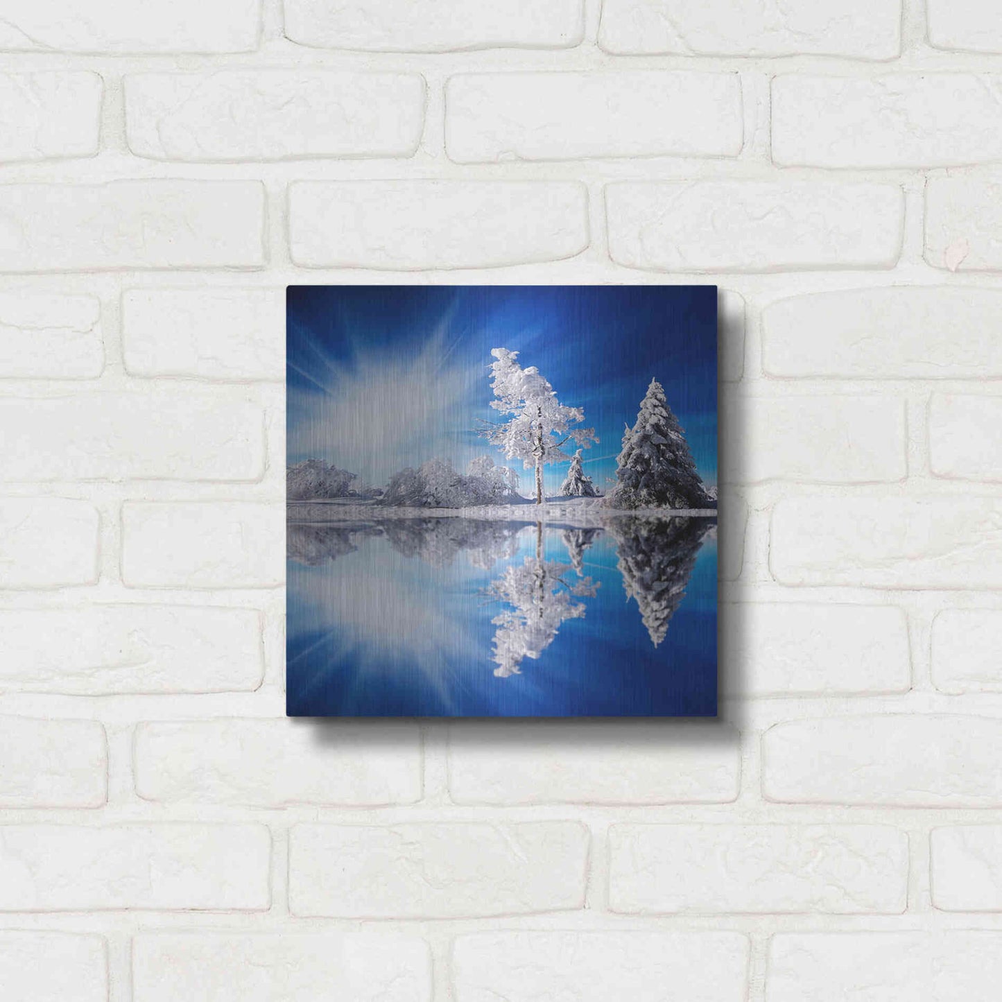 Luxe Metal Art 'Cold Light' by Philippe Sainte-Laudy, Metal Wall Art,12x12