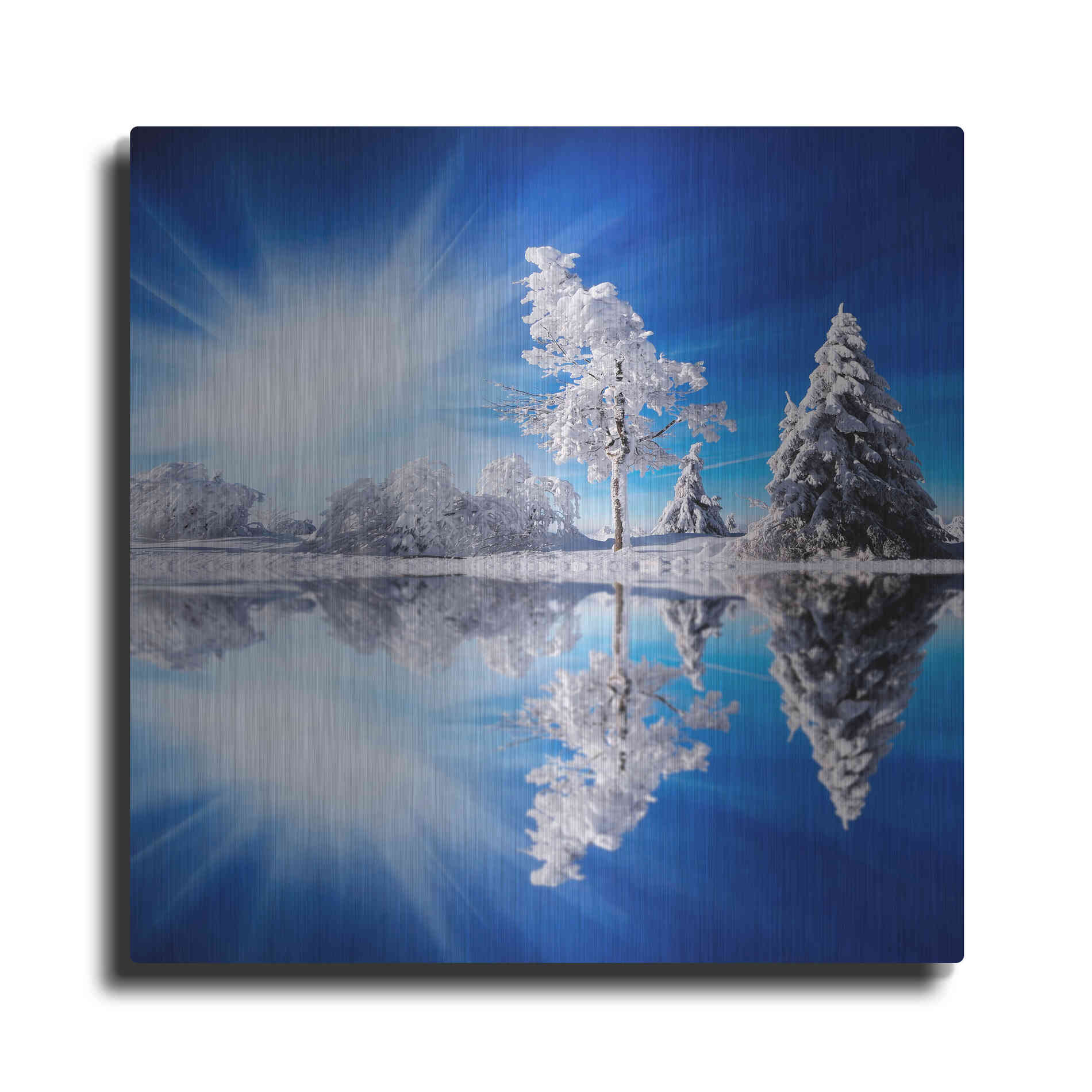 Luxe Metal Art 'Cold Light' by Philippe Sainte-Laudy, Metal Wall Art