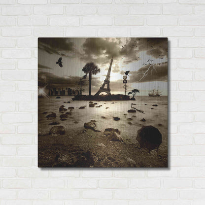 Luxe Metal Art 'Eiffel Nightmare' by Philippe Sainte-Laudy, Metal Wall Art,36x36